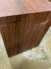 Wood and Metal Plinth Accent Table