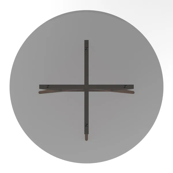 Round Walnut Dining Table - Smoked Glass Top ONLY