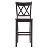 X-Back Bar Height Chairs (Set of 2) - Antique Black Finish