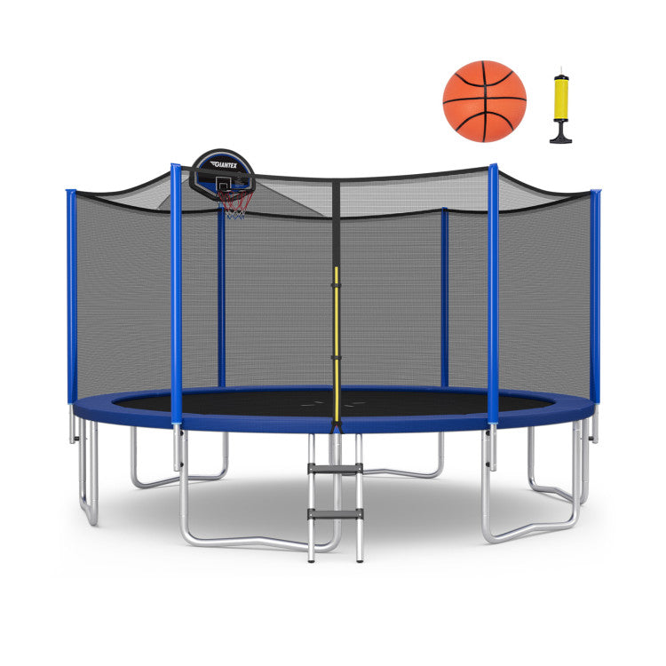 Outdoor Trampoline Bounce Combo with Safety Closure Net Ladder 2-BOXES