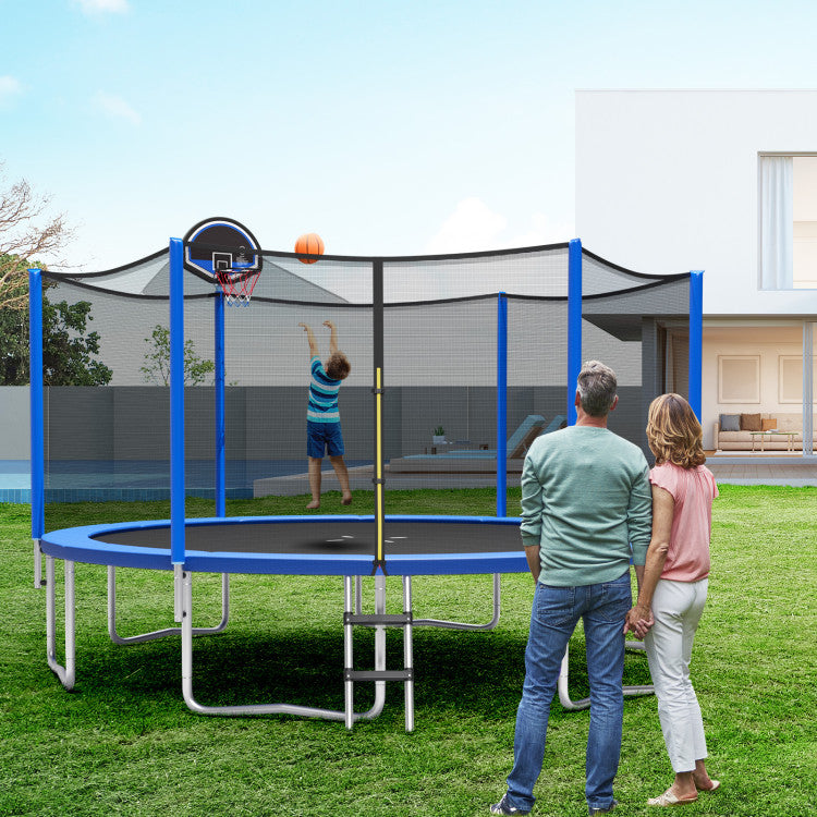 Outdoor Trampoline Bounce Combo with Safety Closure Net Ladder 2-BOXES