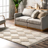 Marissa High/Low Diamond Tassel Area Rug 4'x6'