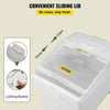 10.5 Gallons Ingredient Bin, Ingredient Storage Bin 2 Pcs/Set, PP Material Flour Bins On Wheels, White Shelf Ingredient Bin with Scoop and Sliding Lid, Commercial Storage Bins (Set of 2)