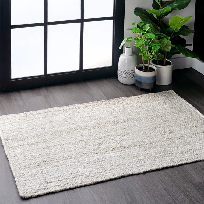 Rigo Hand Woven Farmhouse Jute Area Rug 3'x5'
