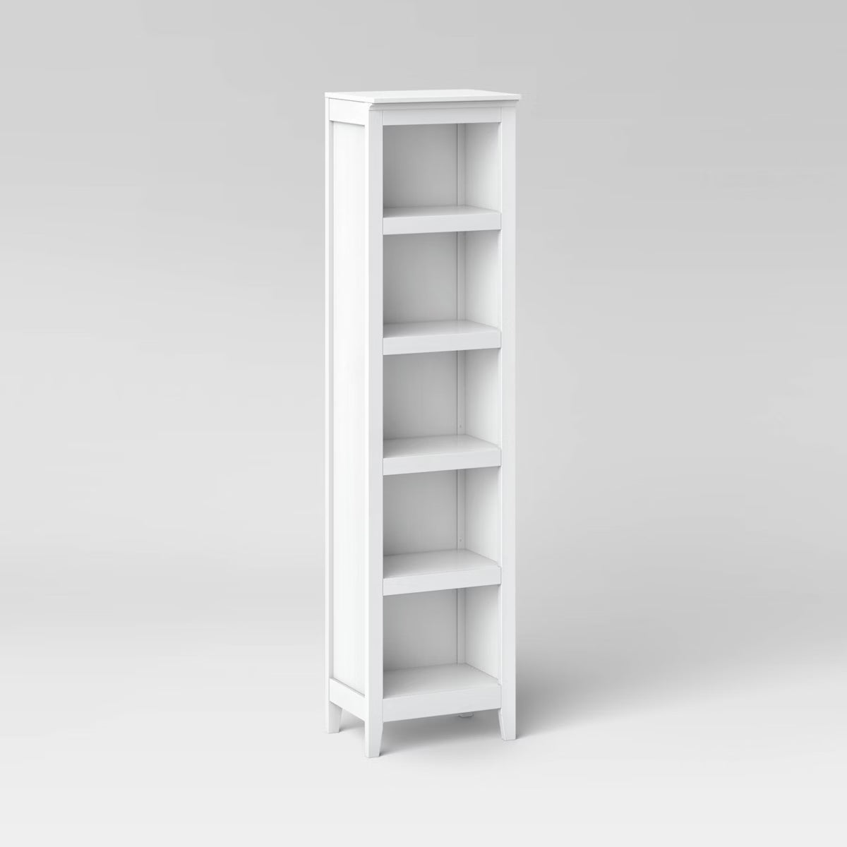 72" Carson Narrow Bookcase - White SHOWROOM ITEM