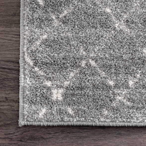 Blythe Modern Moroccan Trellis Dark Gray Area Rug
