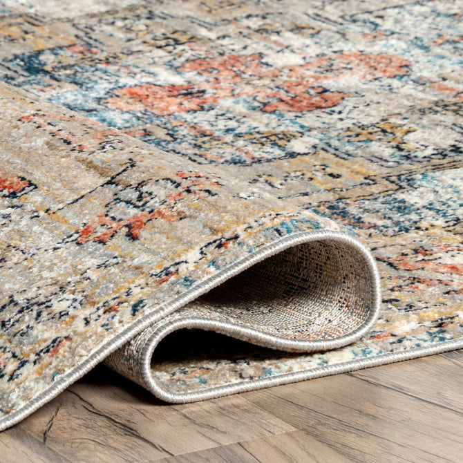 Marley Traditional Medallion Fringe Area Rug 5'3"x7'3"