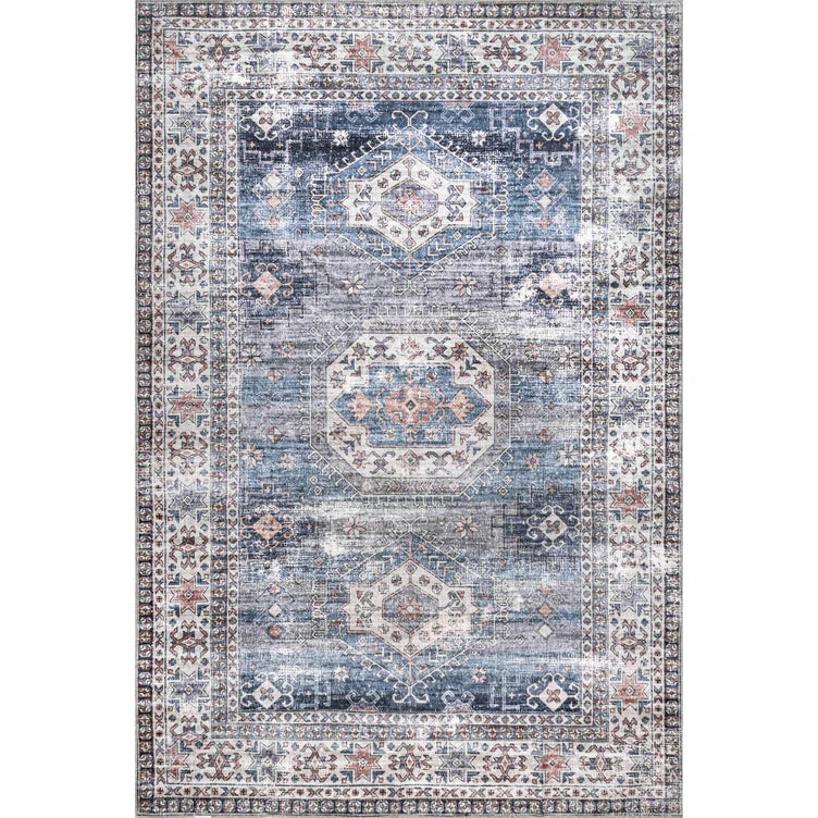 Drina Machine Washable Distressed Area Rug