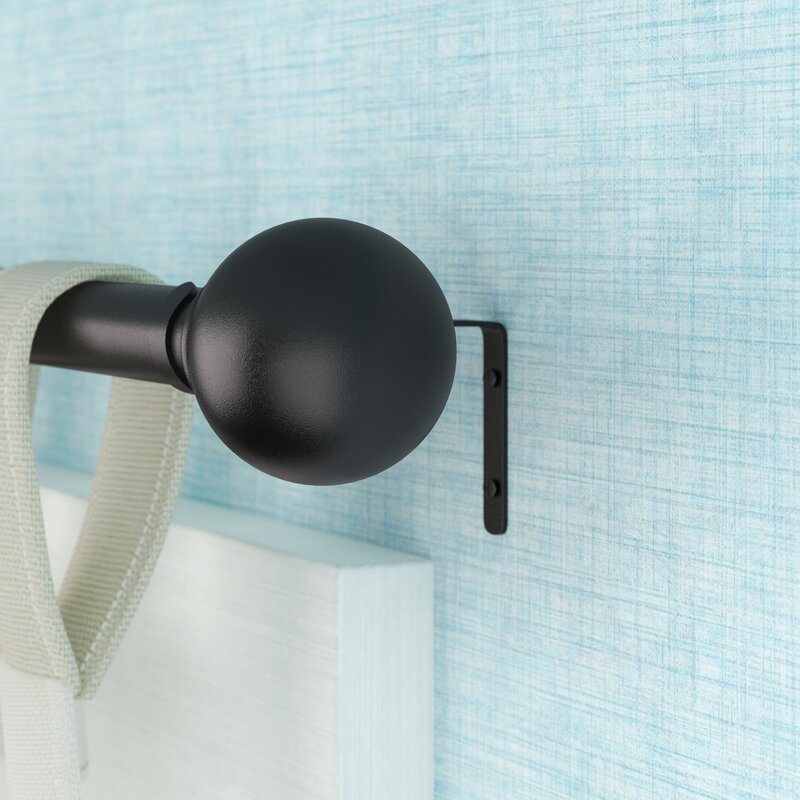 0.63" Single Curtain Rod, 28''-48'' (Set of 2)