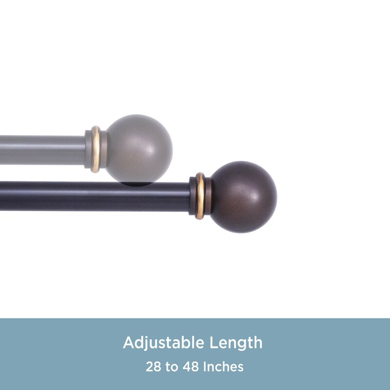 0.63" Single Curtain Rod, B71-DS101