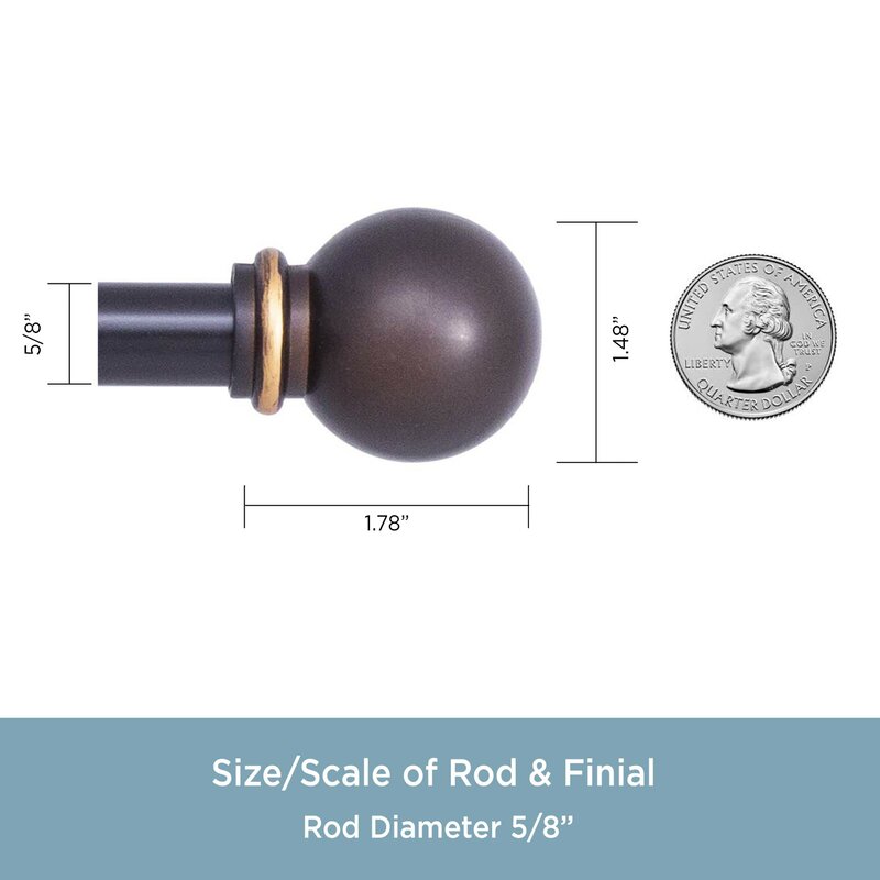 0.63" Single Curtain Rod, B71-DS101