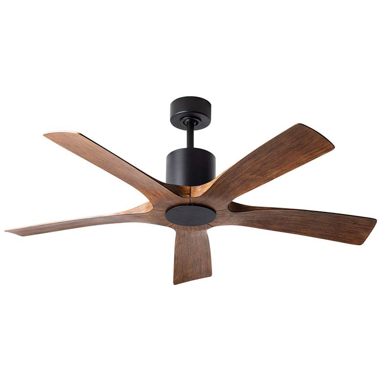54" Modern Forms Aviator Matte Black 5-Blade Outdoor Smart Ceiling Fan