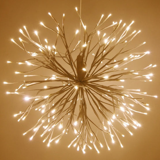 White Starburst Lighted Branches with Warm White LED Twinkle Lights, 1 pc SHS109