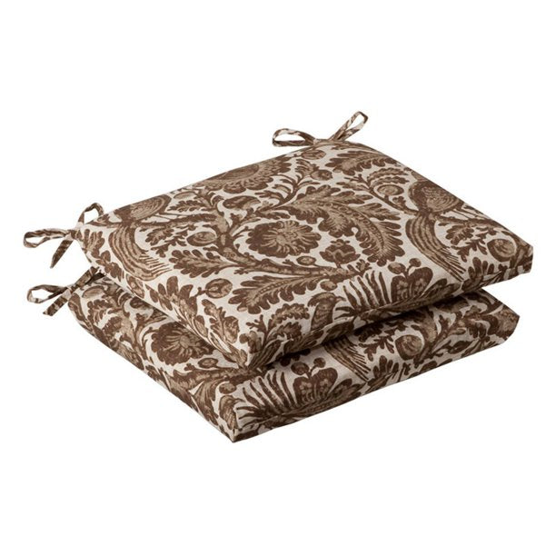Pillow Perfect Outdoor Floral Seat Cushion - 18.5 x 16 x 3 in. - Set of 4