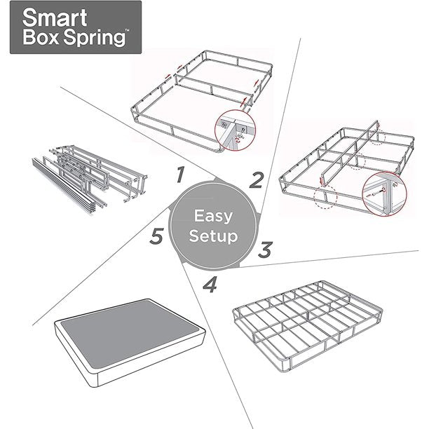 Zinus Armita 9 Inch Smart Box Spring / Mattress Foundation / Built-to-Last Metal Structure / High Profile / Easy Assembly, Queen