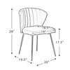 14 Karat Home Luna Velvet Small Cute Side Chair with Gold Metal Legs for Dining Room Bedroom Beauty in Green
