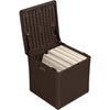 Suncast 27.5-in L x 26.75-in 60-Gallon  Java Plastic Deck Box RM241