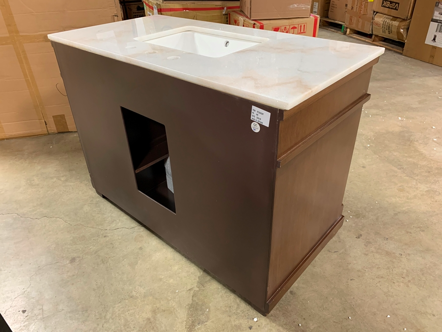 42" Single Bathroom  Vanity Set In Walnut