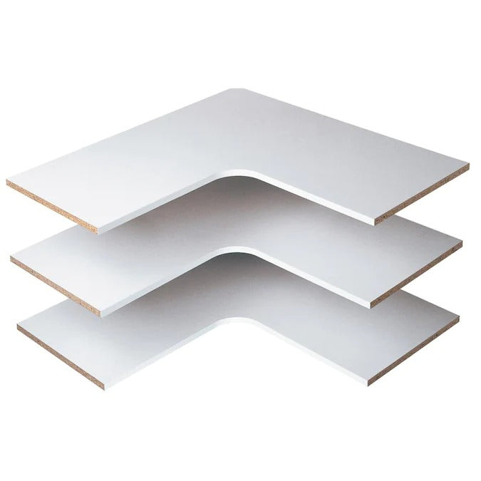 Easy Track 30-in W x 14-in D White Wood Closet Corner Shelf KB1065-A5-B1-P2
