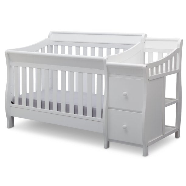 Bentley S 4-in-1 Convertible Baby Crib and Changer, White