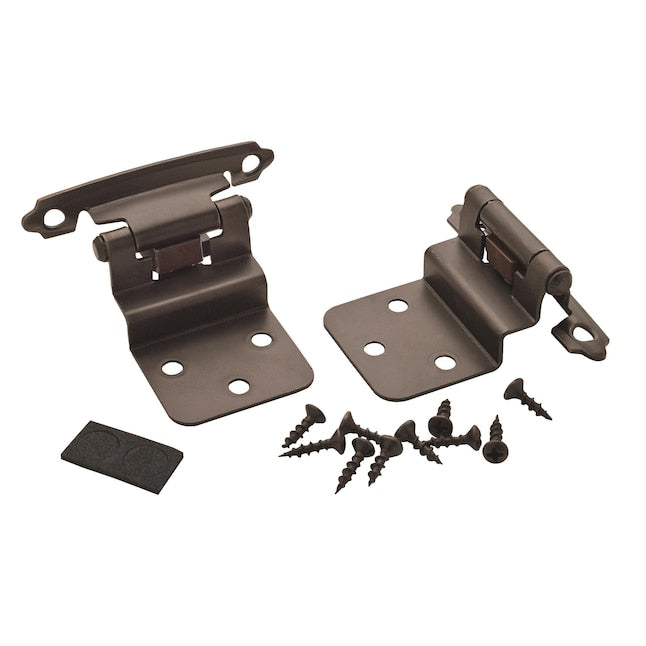 2-Pack 3/8-in Oil-Rubbed Bronze Self-Closing Flush Cabinet Hinge