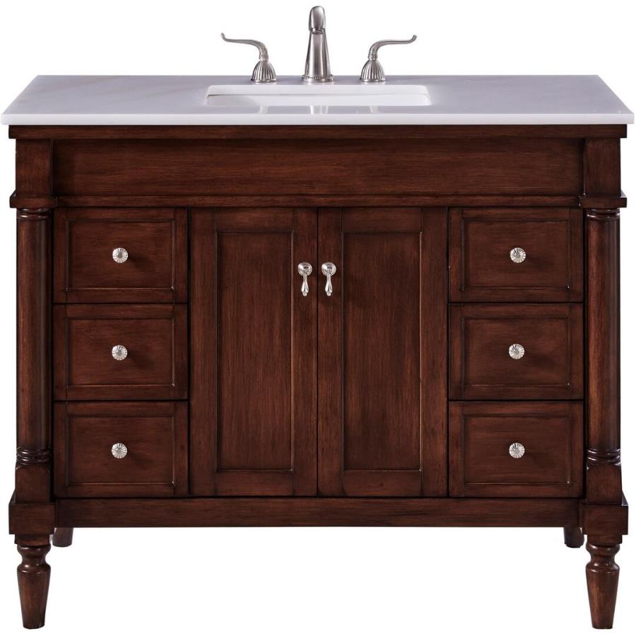 42" Single Bathroom  Vanity Set In Walnut