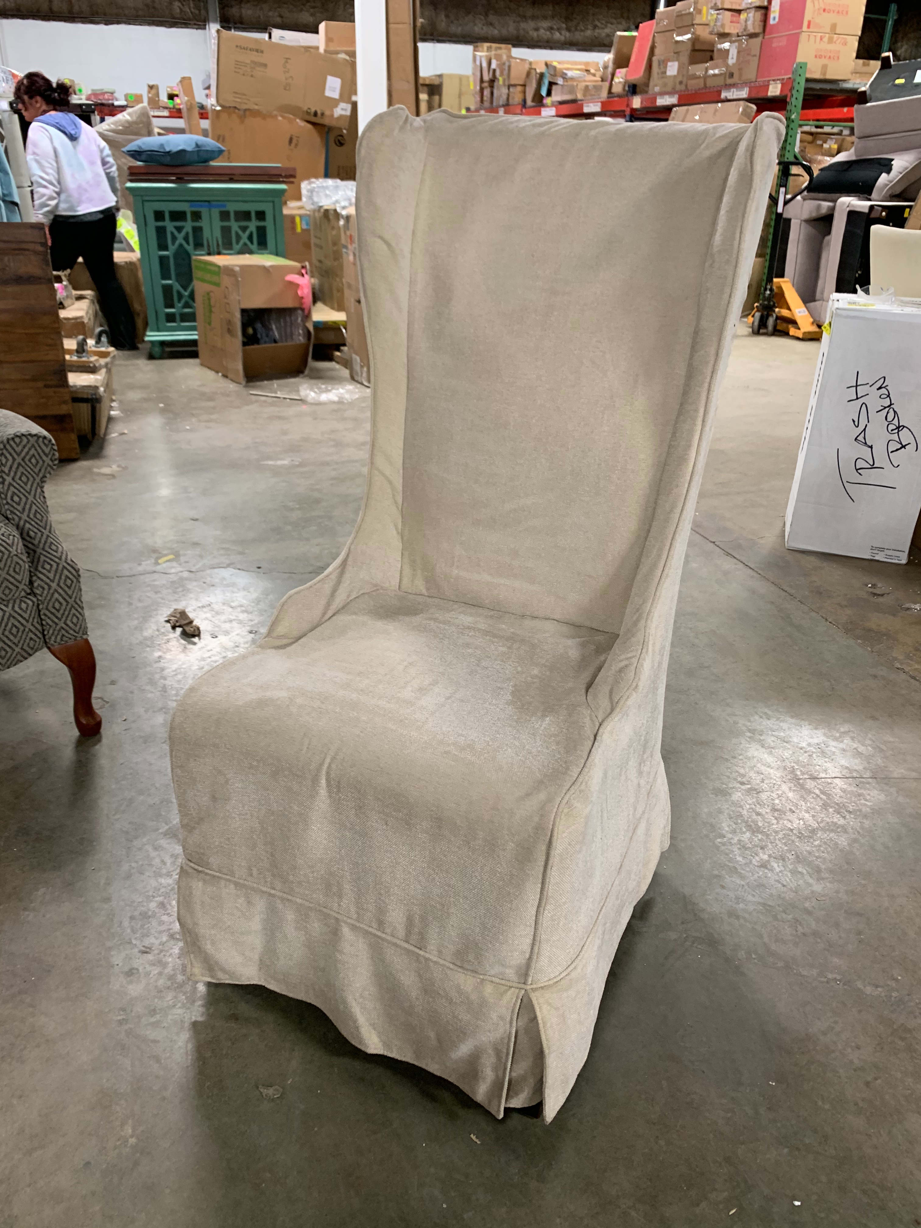 Becall 20'' H  Linen Dining Chair