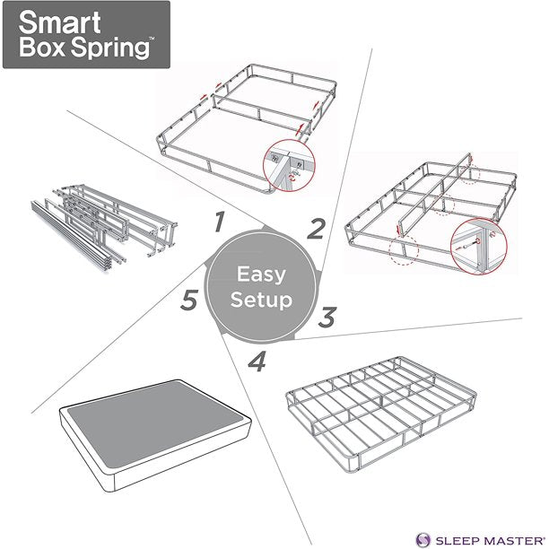 Zinus Armita 9 Inch Smart Box Spring / Mattress Foundation / Built-to-Last Metal Structure / High Profile / Easy Assembly, Queen