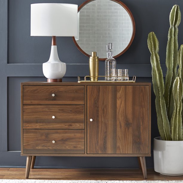 Carroll Mid Century Buffet / Console, Walnut