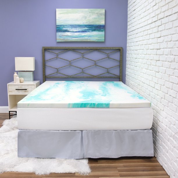 2" Gel Swirl Memory Foam Mattress Topper Full