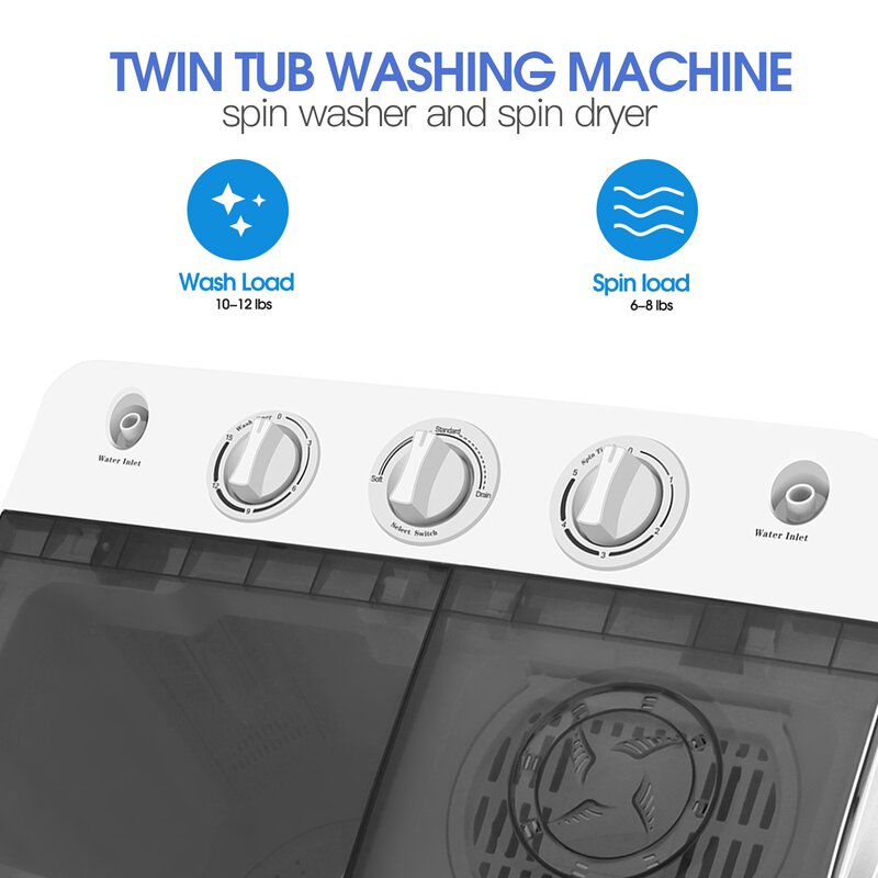 1.85 cu. ft. High Efficiency Portable Washer and Dryer Combo in Gray pc400