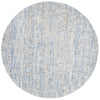 Abstract Canvas Dark Blue/Rust Round Handcrafted Area Rug - 6' x 6' Round (#K2695)