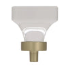 1-3/8-in Clear/Golden Champagne Square Contemporary Cabinet Knob