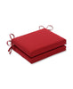 Pompeii Red Squared  Corners Seat Cushion (Set of 2) EE930