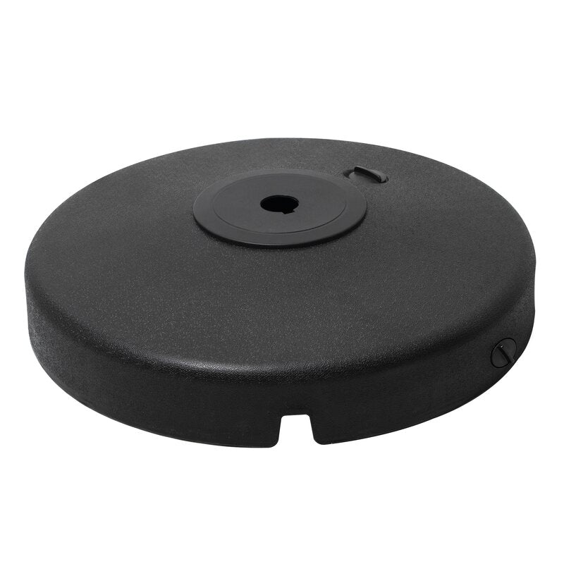 100 Lbs Patio Offset  Umbrella Base, Water & Sand Filled Cantilever Weights, Heavy Duty Round Umbrella Stand For Outdoor, Lawn, Garden (black) CA338