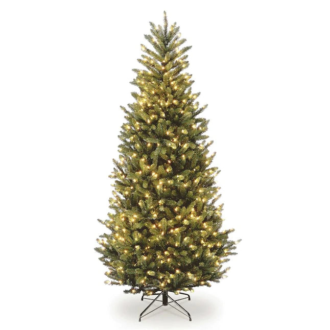 6.5-ft Frasier Fir Pre-lit Slim Artificial Christmas Tree with Incandescent Lights