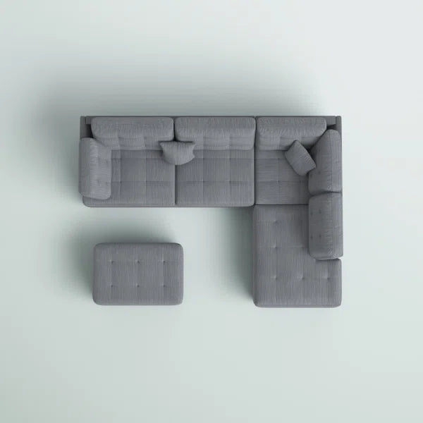 104" Wide Reversible Corner Sectional with Ottoman