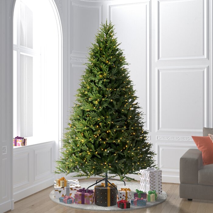 108'' Lighted Artificial Fir Christmas Tree