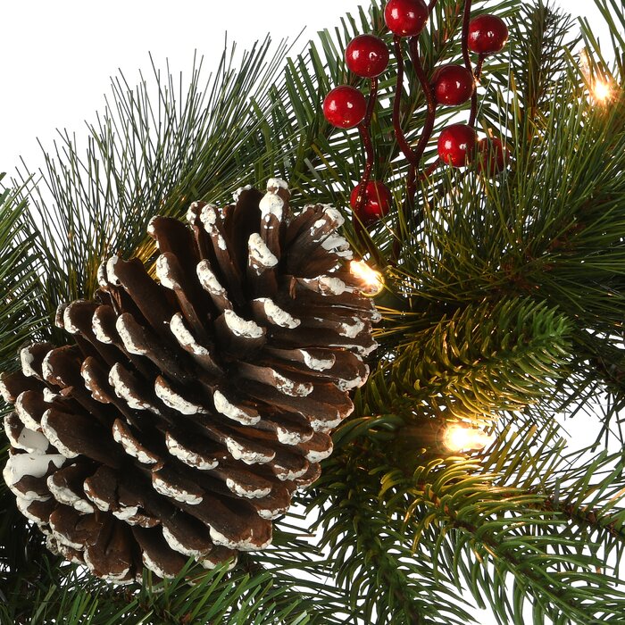 108'' in. Lighted Faux Garland