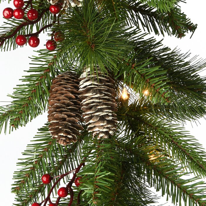 108'' in. Lighted Faux Garland
