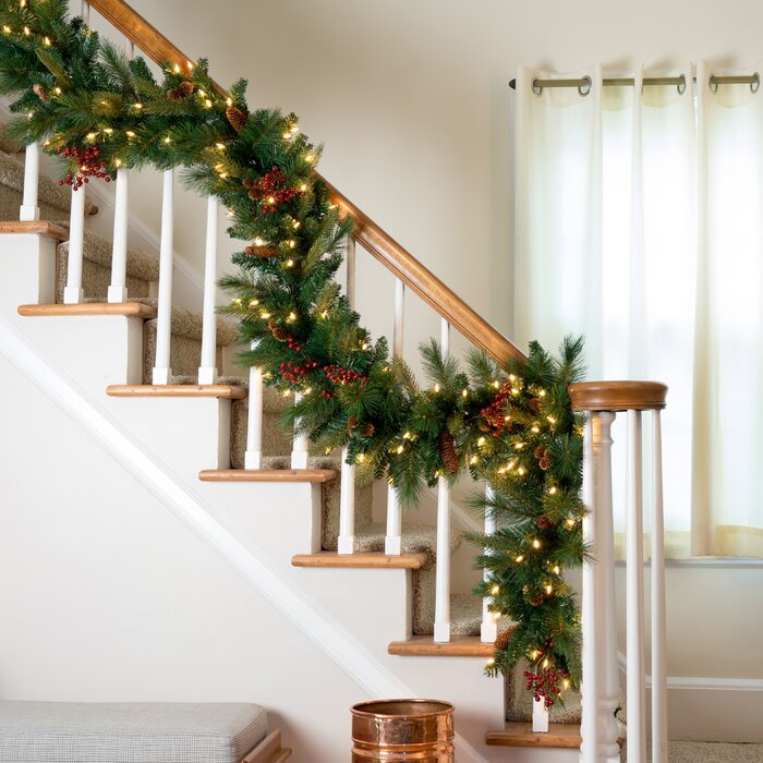 108'' in. Lighted Garland, (Set of 3)