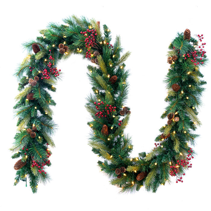108'' in. Lighted Garland, (Set of 3)