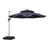 10-12 Feet Round Cantilever Patio Umbrella Outdoor Umbrella with 360 Degree Rotation EJ752