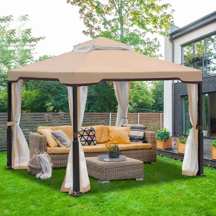 10 Ft. W X 10 Ft. D Metal Patio Gazebo