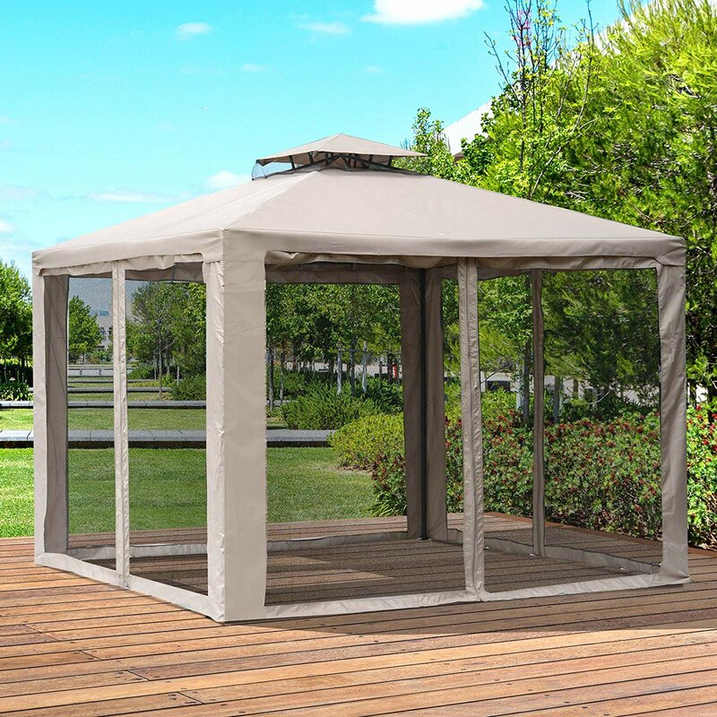 10 Ft. W x 10 Ft. D Metal Patio Gazebo KB483