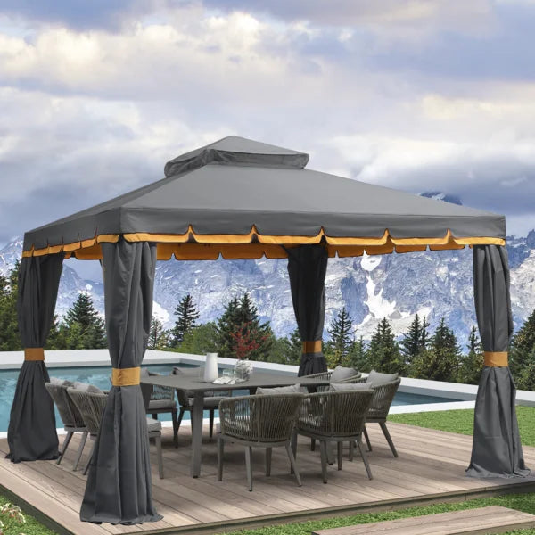 10 Ft. W x 10 Ft. D Steel Patio Gazebo