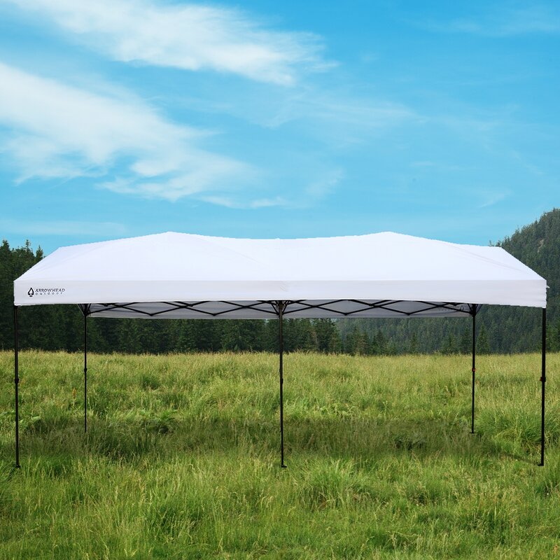 10 Ft. W x 20 Ft. D Steel Pop-Up Canopy