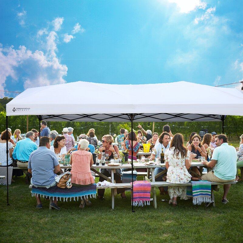 10 Ft. W x 20 Ft. D Steel Pop-Up Canopy