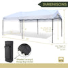 10 Ft. W x 20 Ft. D Steel Pop-Up Canopy
