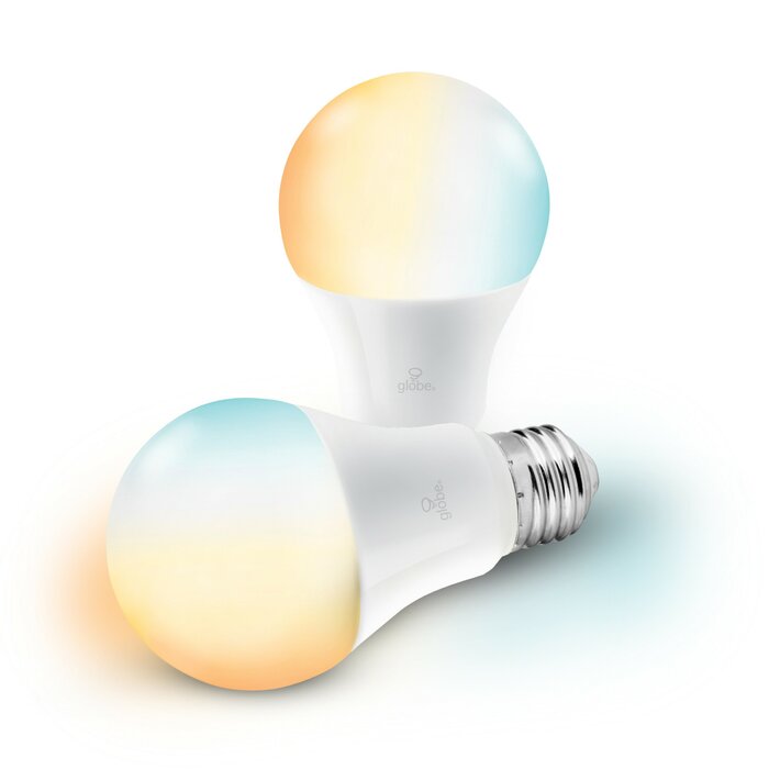 10 Watt (60 Watt Equivalent), A19 LED Smart, Dimmable Light Bulb, Warm White (3000K) E26/Medium (Standard) Base (Set of 2)